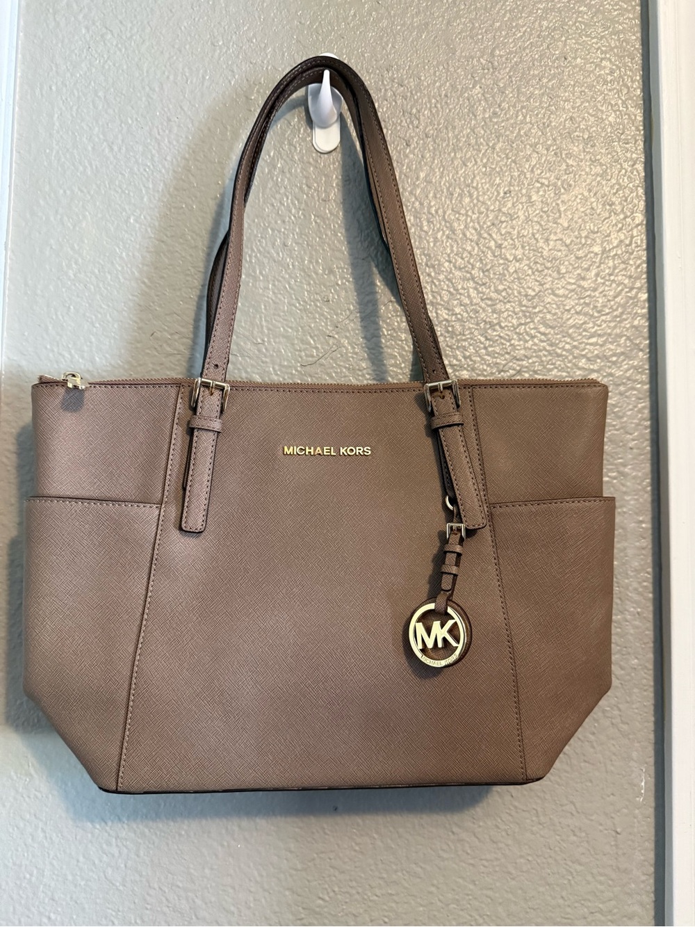 Michael Kors Brown/Taupe Leather Tote